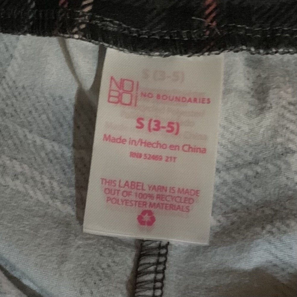 No Boundaries Juniors Sueded Ankle Leggings Small 3-5 New with Tags Plaid Soft - Picture 8 of 8